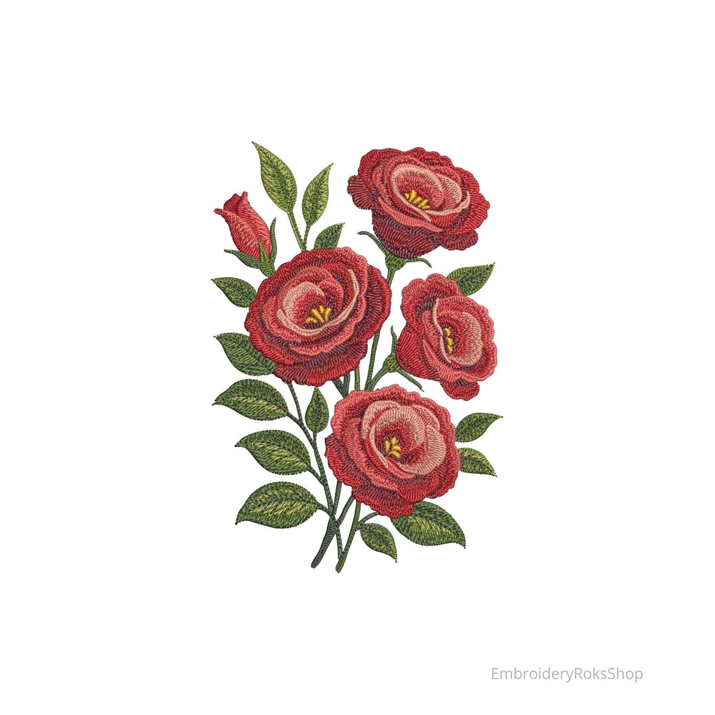 Eustoma Flowers Machine Embroidery Design, Lisianthus Flower Machine Pattern PES for Modern Embroidery Projects, Eustoma PES DST jef File