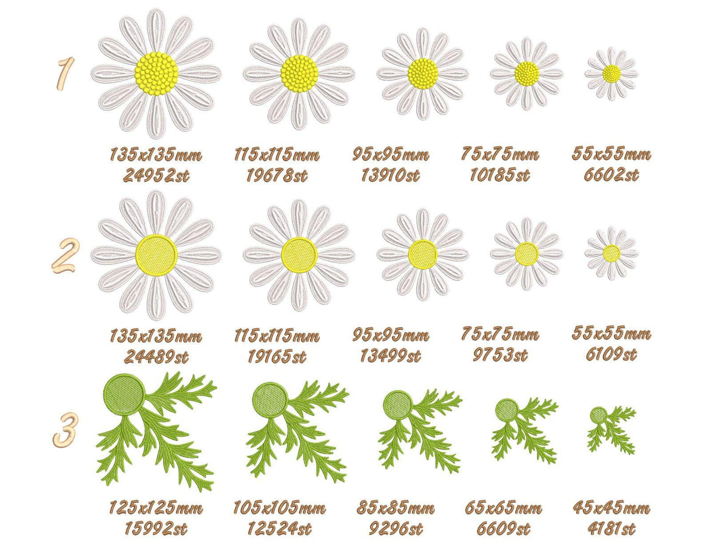 FSL Daisy Embroidery Design, Free Standing Lace Flower, Chamomile Machine Embroidery File, Floral Decor, Instant Download