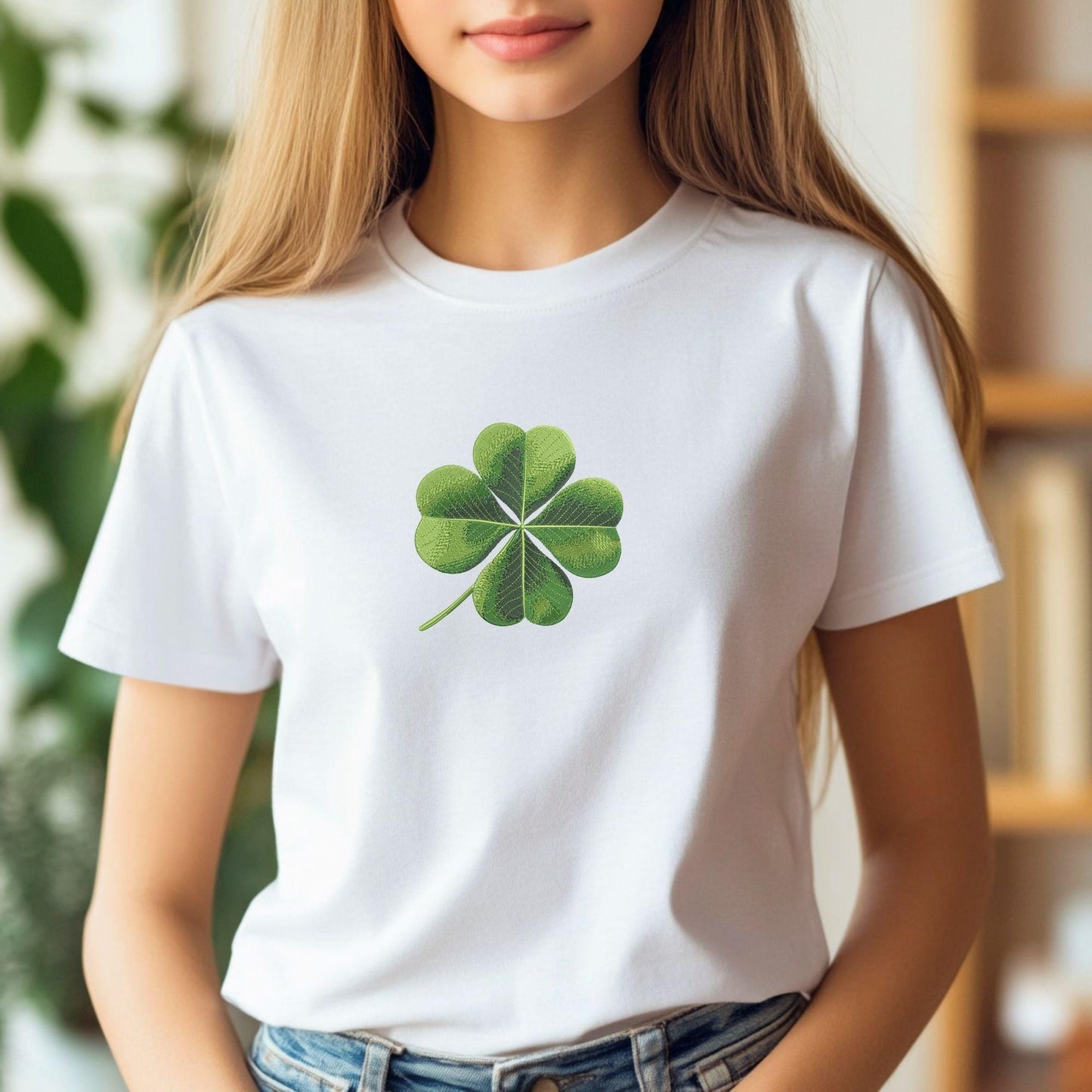 Four Leaf Clover Embroidery Design, Shamrock Machine Embroidery File, Lucky Clover Pattern, St Patrick Decor, Instant Download