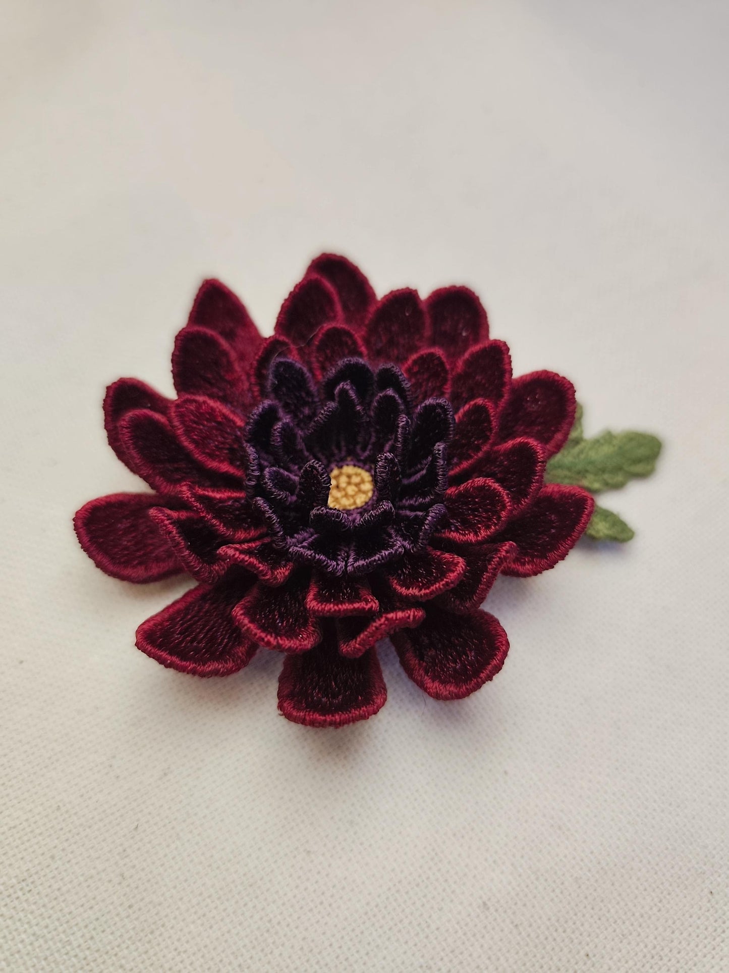 FSL Chrysanthemum Embroidery Design – 3D Lace Flower Embroidery File – Freestanding Lace Flower – Machine Embroidery Floral Decor