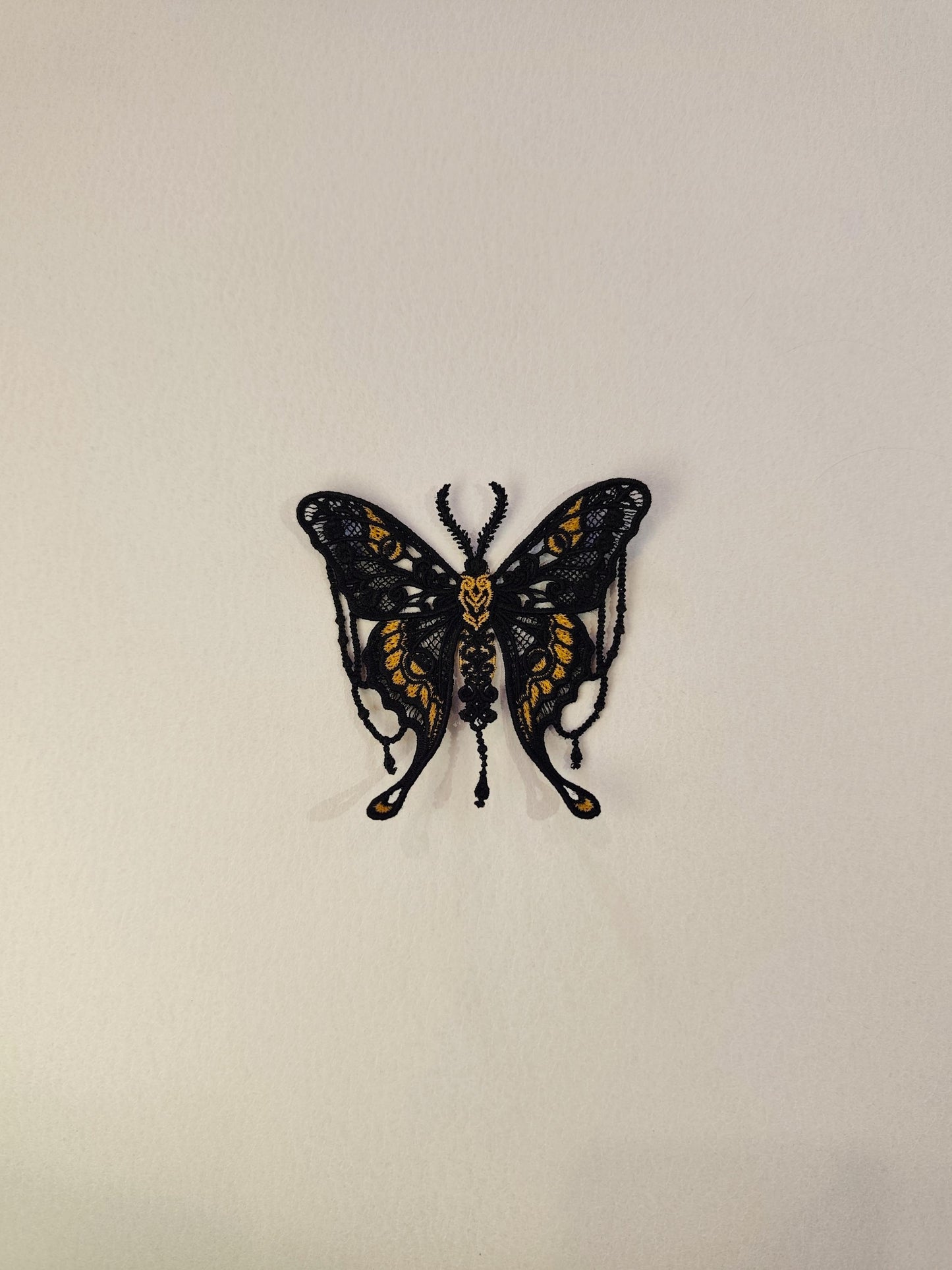 Elegant Moon Moth FSL Embroidery Design - Delicate Lace Butterfly for Machine Embroidery - Instant Download!