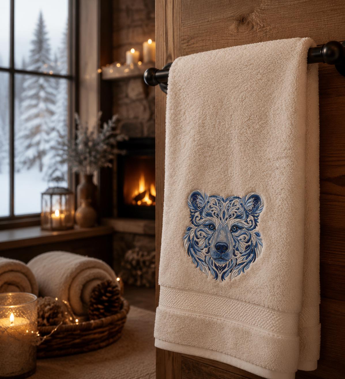 Winter Bear Embroidery Machine File, Wildlife-Inspired Design for Apparel, Home Decor, and Holiday Gift Projects, Bear Embroidery PES DST