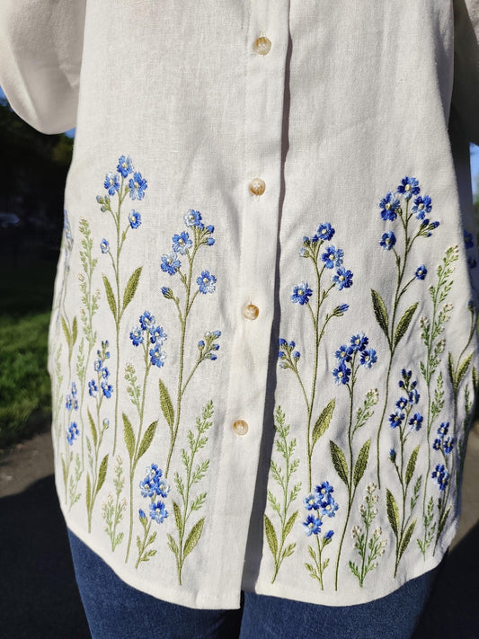 Forget-Me-Not Machine Embroidery Design – Elegant Floral Pattern for DIY Projects